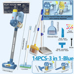 Kids Vacuum Cleaner Toy Electric Realistic Pretend Play Housekeeping Cleaning Set for Toddlers
