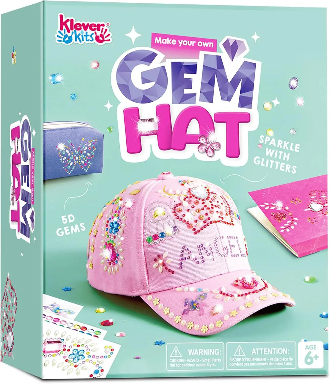 JOYFY DecorateYour Own Baseball Cap with 7 Sheets Gems Stickers Art & Crafts Kit