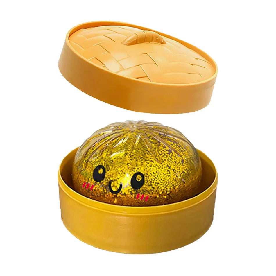 Glitter Dumpling Glitter Dumpling Squishy with Box Dumplings Sensory Squeeze Toy