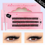 GROINNEYA Lash Clusters Kit Fluffy Individual Lashes C Curl Cluster DIY Lash Extension Kit
