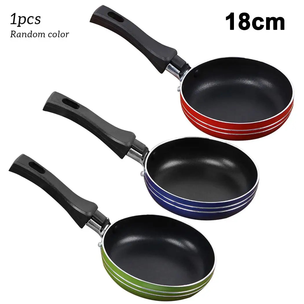 1pc 12/14/16/18cm Frying Pan Non-Stick Frypan Pot Saucepan Random Color For Kitchen
