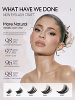GROINNEYA Lash Clusters Kit Fluffy Individual Lashes C Curl Cluster DIY Lash Extension Kit