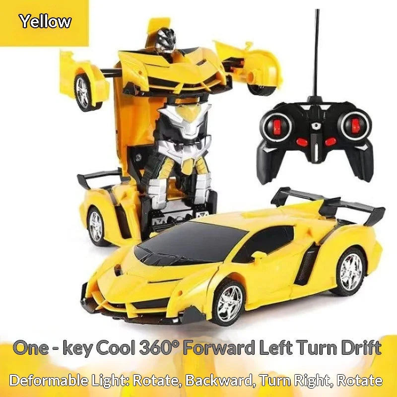 Transforming Robot Car 2.4GHz Remote Control Car with LED Lights