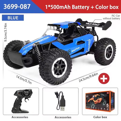 1:16 Scale Remote Control Monster Truck High Speeds 20KMH Off-Road RC Car with LED Lights for Adults Kids Durable Gift Ready for