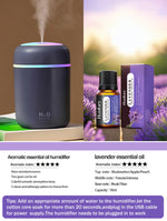 300ml Aromatherapy Diffuser Humidifier Air Purifier Car Home Use Seven-color Light Aromatherapy Essential Oil
