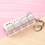 4 Keys Cat Fidget Keychain