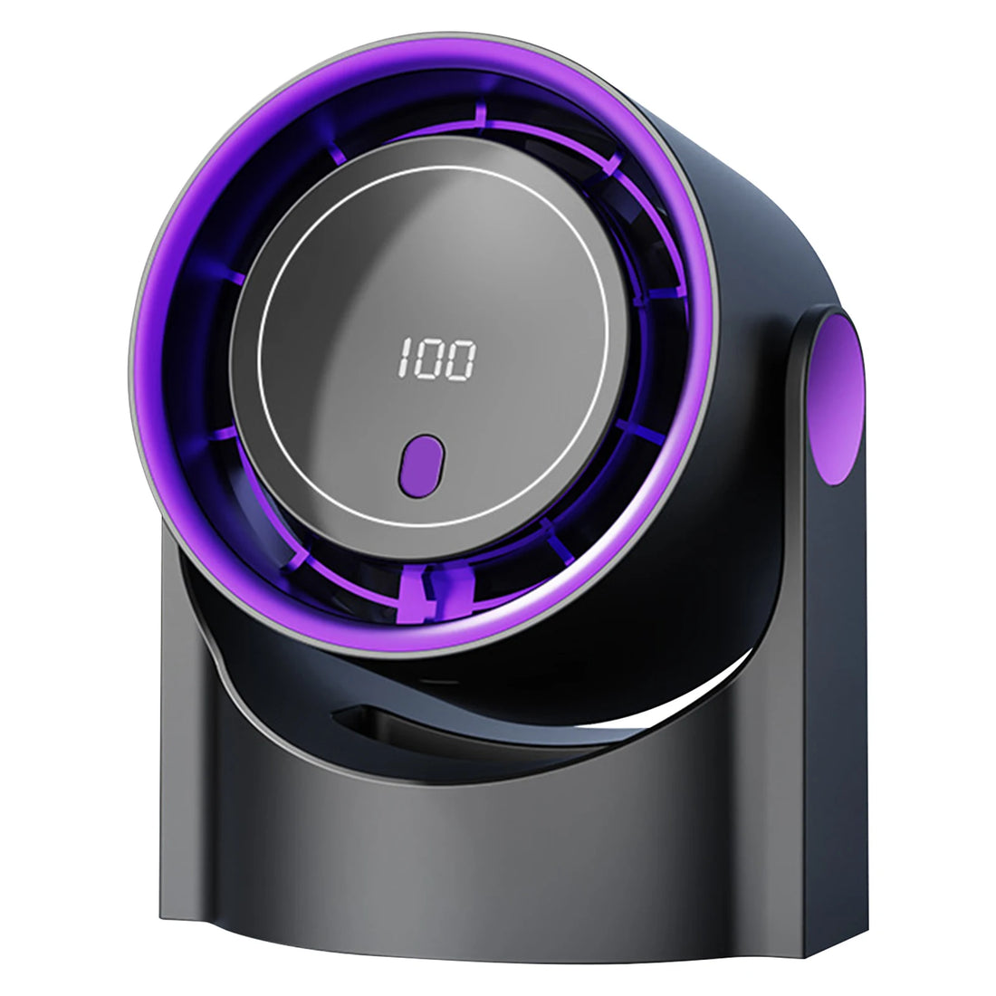 Small Desk Fan 100 Speeds Digital Display Cooling Fan with Rechargeable Battery