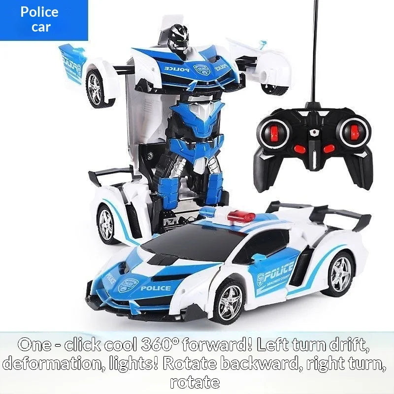 Transforming Robot Car 2.4GHz Remote Control Car with LED Lights