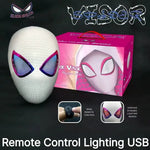 Miles Spider-Man 1:1 Scale Electronic Mask With Moving Glowing Eyes Ring Control Cosplay Toy