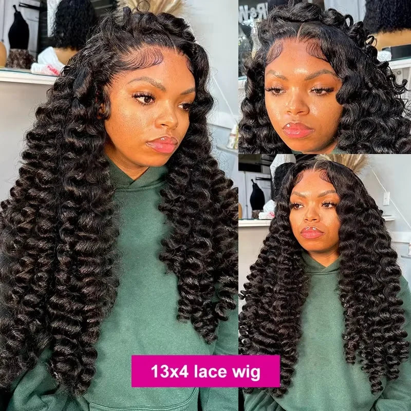 18/-40 42 Inch Loose Wave 13x6 HD Lace Frontal Wig Human Hair Brazilian Loose Deep Waves Curly Wigs Lace Front Wigs For Women