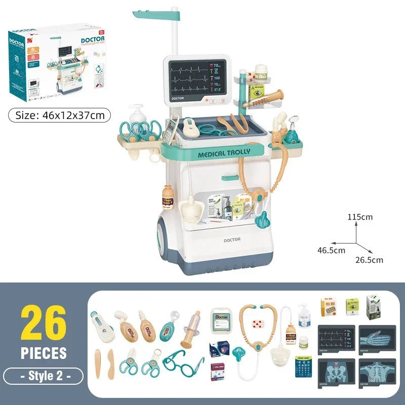 Large Hospital Play Pretend Role Play Nurse Doctor Set for Kids