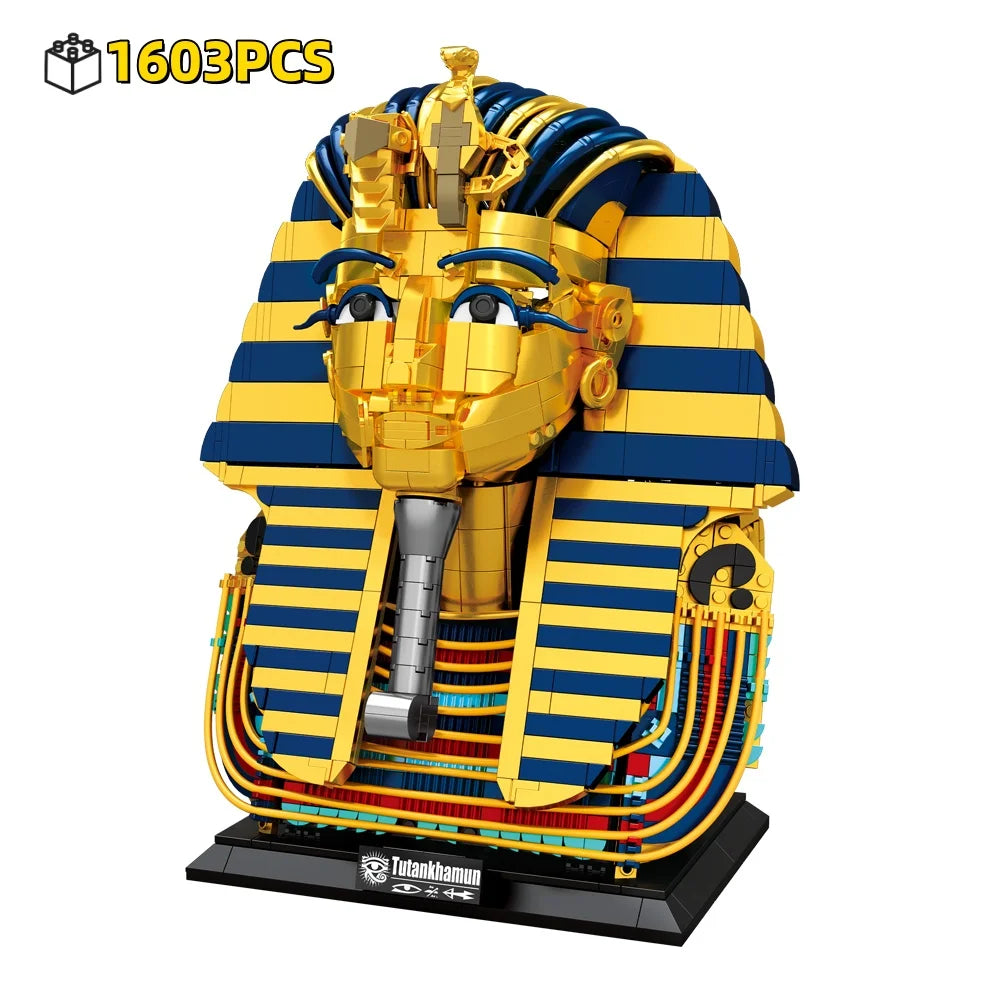 DIY Egyptian Pharaoh Golden Mask Building Blocks Creative STEM