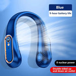 Electric Hanging Neck Fan Portable Bladeless Mini Rechargeable  Air Cooler