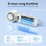 Vention Handheld Fan Superconductive Cooling 100 Speeds 13000 RPM LED Digital Display Handheld