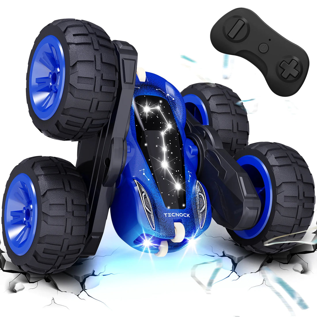 Remote Control Car with Lights, 2.4Ghz RC Car Double Sided 360°Flip RC Stunt Cars