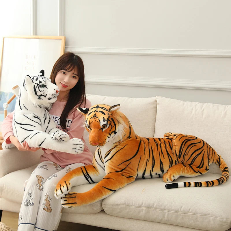Giant Real Life Tiger Plush Toys Stuffed Soft Wild Animals