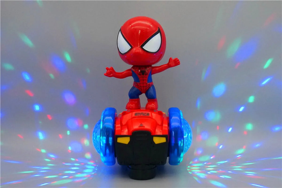 Marvel Spiderman Automatic Turn Vehicle Skateboard Acousto-optic Music Toy