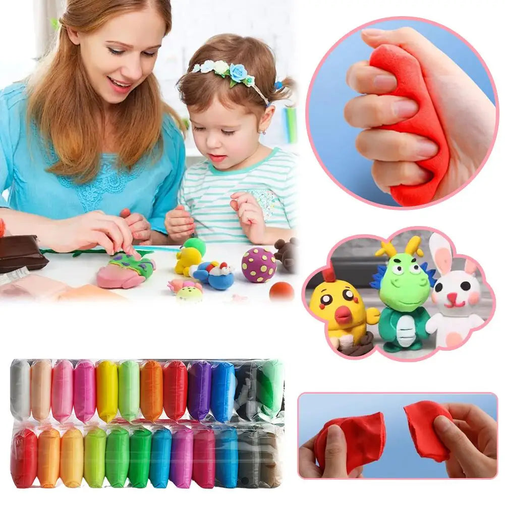 12/24/36PCS Air Dry Clay Ultra Light and Air Dry Clay for Children Non-Toxic and Eco-Friendly