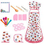 4/11Pcs Kids Cooking Apron Gloves Hat Set Child Chef Kitchen Baking Tool Play House Toys