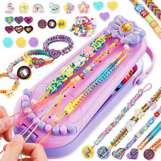 DIY Bracelet Making Kit for Girls - Children's Art And Craft Jewelry Rope Weaving Set Toy