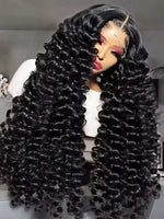 18/-40 42 Inch Loose Wave 13x6 HD Lace Frontal Wig Human Hair Brazilian Loose Deep Waves Curly Wigs Lace Front Wigs For Women