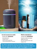 300ml Aromatherapy Diffuser Humidifier Air Purifier Car Home Use Seven-color Light Aromatherapy Essential Oil