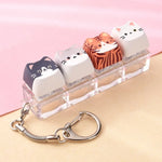 4 Keys Cat Fidget Keychain