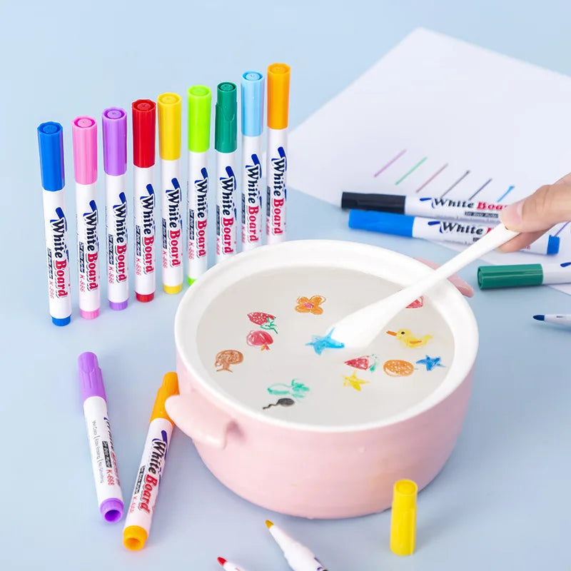 Water Floating Pen Magical Ink Pens With Spoon