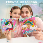 JOYFY 4PCS Window Art 2-in-1 Gems and Gels Suncatcher Diamond and Gels Arts & Crafts Toys