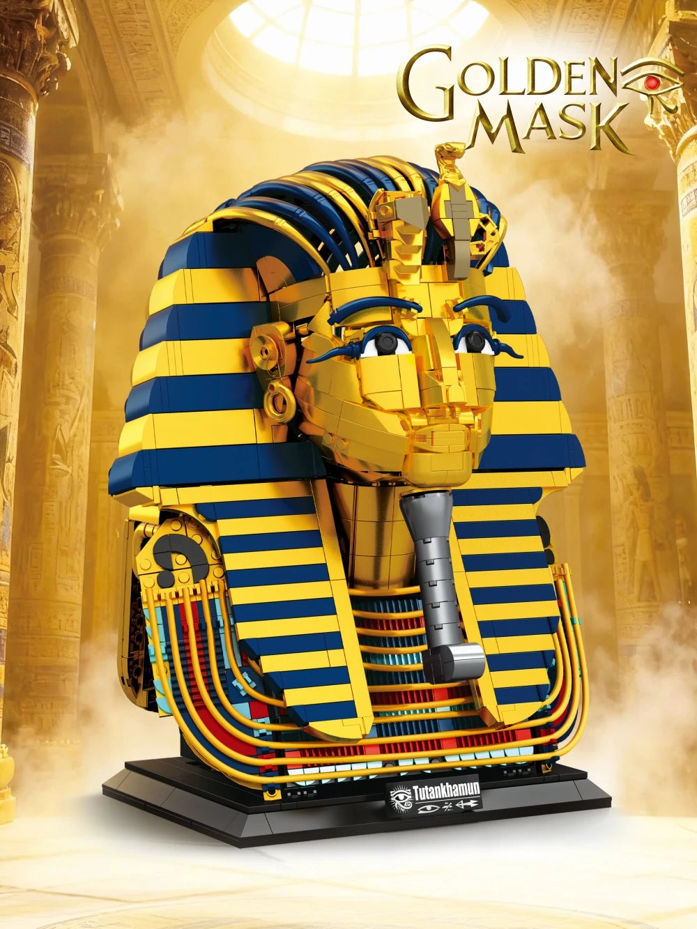 DIY Egyptian Pharaoh Golden Mask Building Blocks Creative STEM