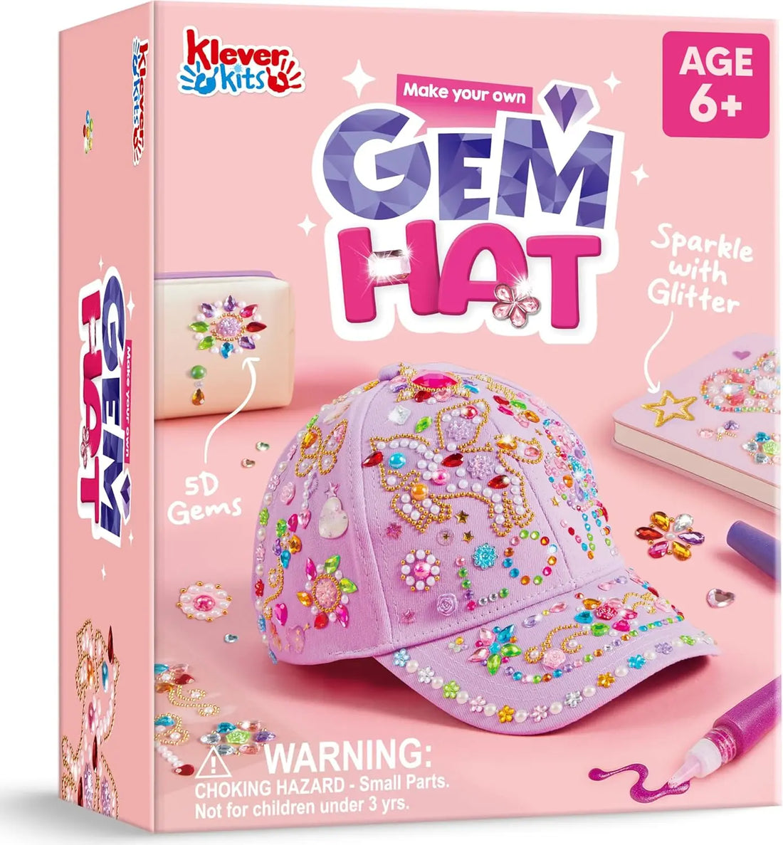 JOYFY DecorateYour Own Baseball Cap with 7 Sheets Gems Stickers Art & Crafts Kit