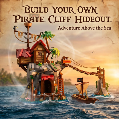 Pirate Cliffside Hideout Collectible Building Blocks Set STEM