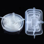 6 Pcs Silicone Cover Stretch Lids for Kitchen Microwave Food Covers Bowl Caps Elastic Silicone