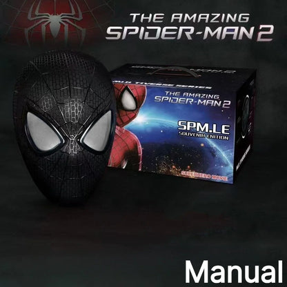 Miles Spider-Man 1:1 Scale Electronic Mask With Moving Glowing Eyes Ring Control Cosplay Toy