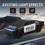 2.4G Remote Control Cyber Pickup Truck, RC Police Car with LED Lights, Rechargeable Off Road Racing Vehicle Toy for Boys Gifts