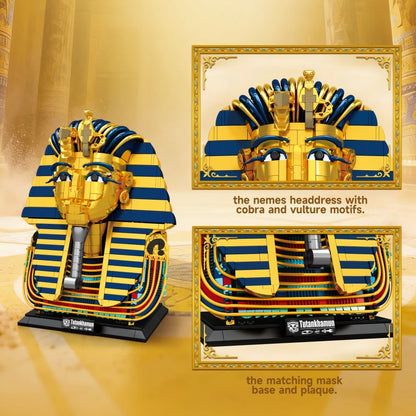 DIY Egyptian Pharaoh Golden Mask Building Blocks Creative STEM