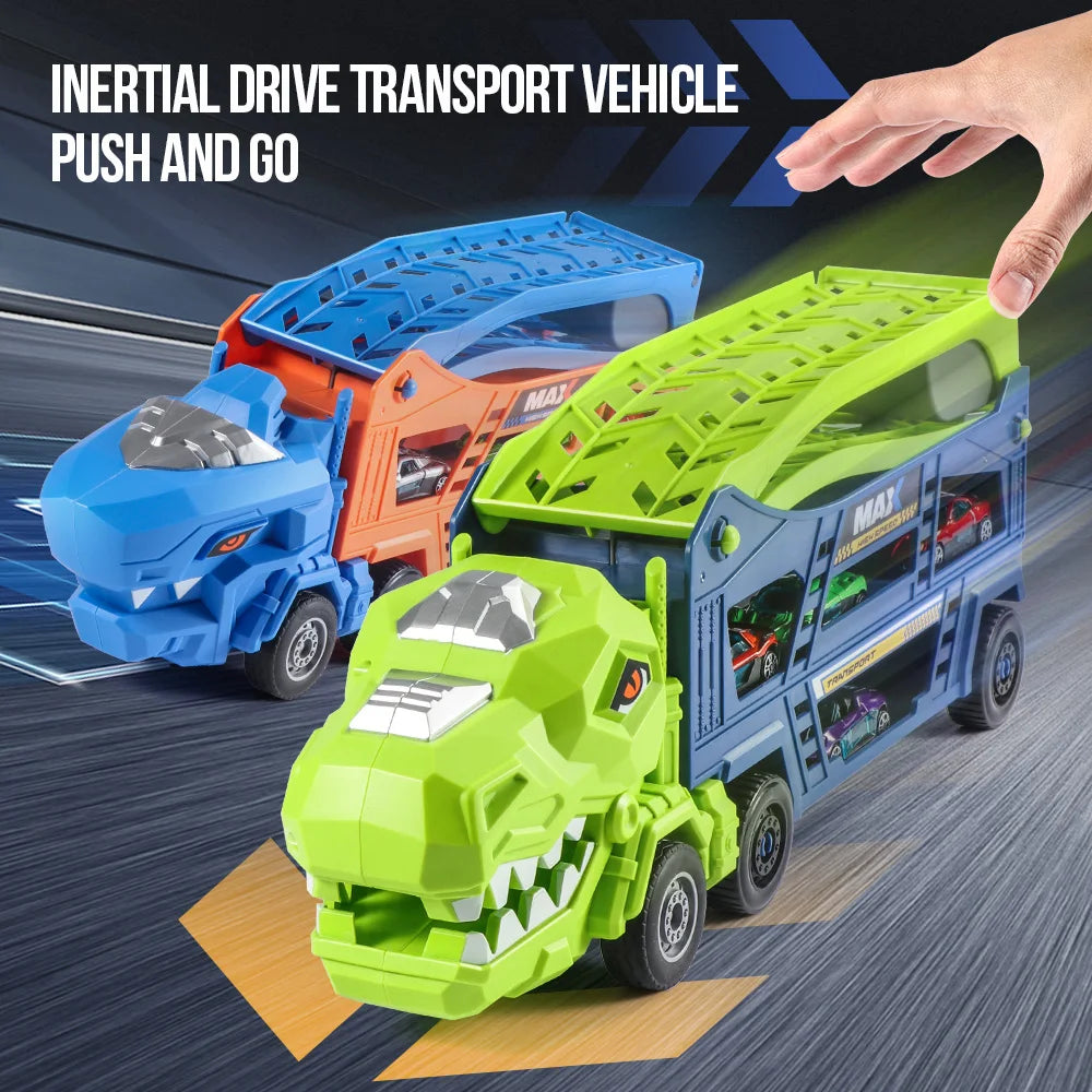 Dual-mode Transformable Track Car - Tyrannosaurus Rex, Shark-headed Car Truck