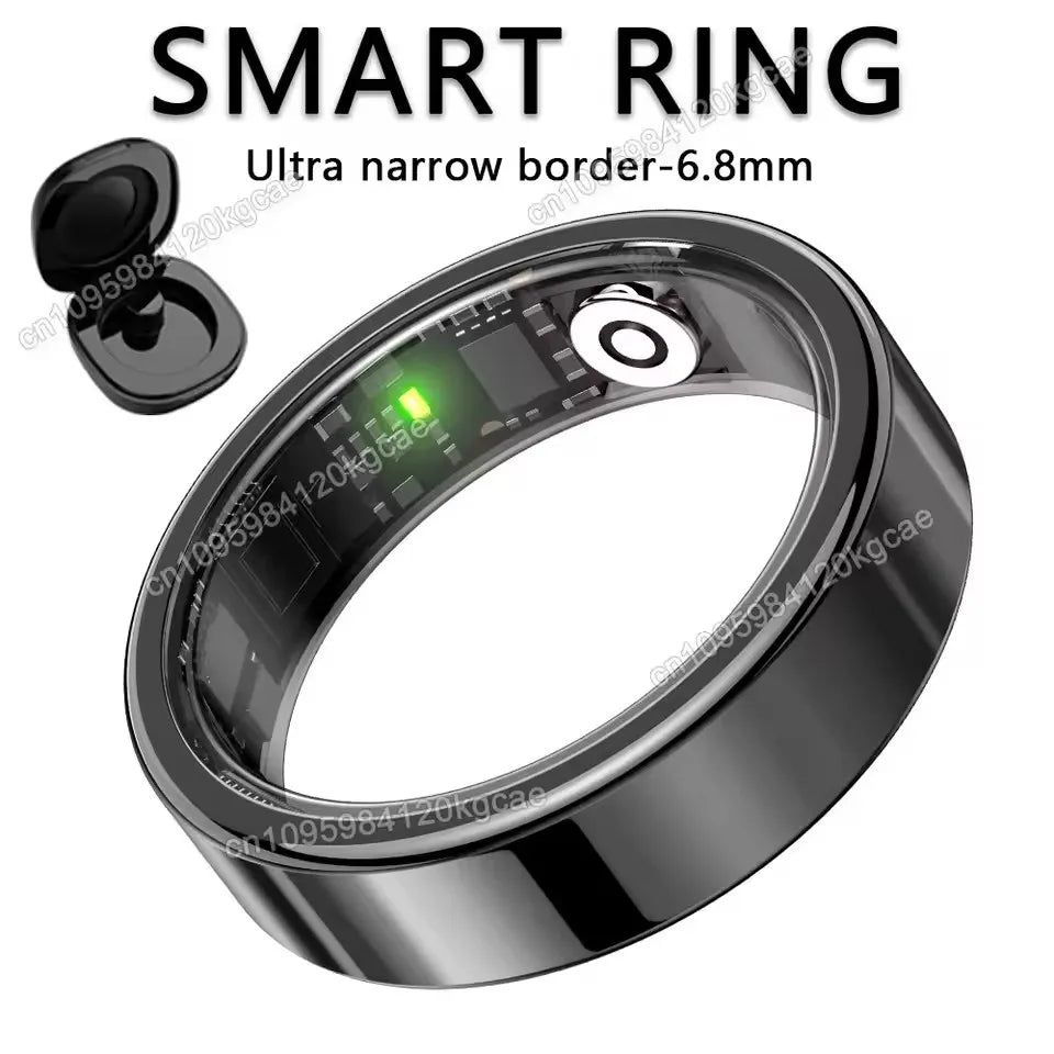 2026 New Smart Ring Heart Rate Blood Pressure Sleep Monitoring Motion Tracking IP68 Waterproof Men Women