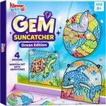 JOYFY 4PCS Window Art 2-in-1 Gems and Gels Suncatcher Diamond and Gels Arts & Crafts Toys