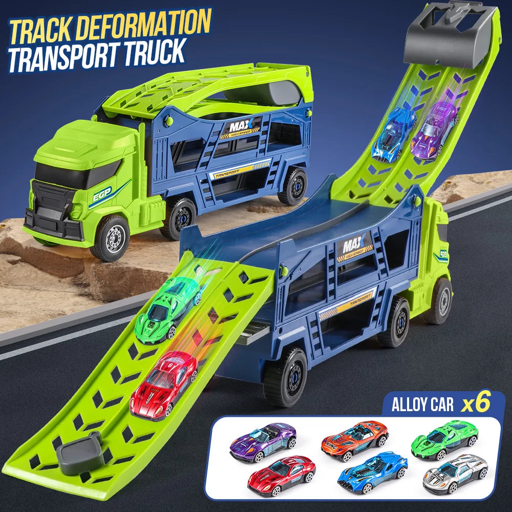 Dual-mode Transformable Track Car - Tyrannosaurus Rex, Shark-headed Car Truck