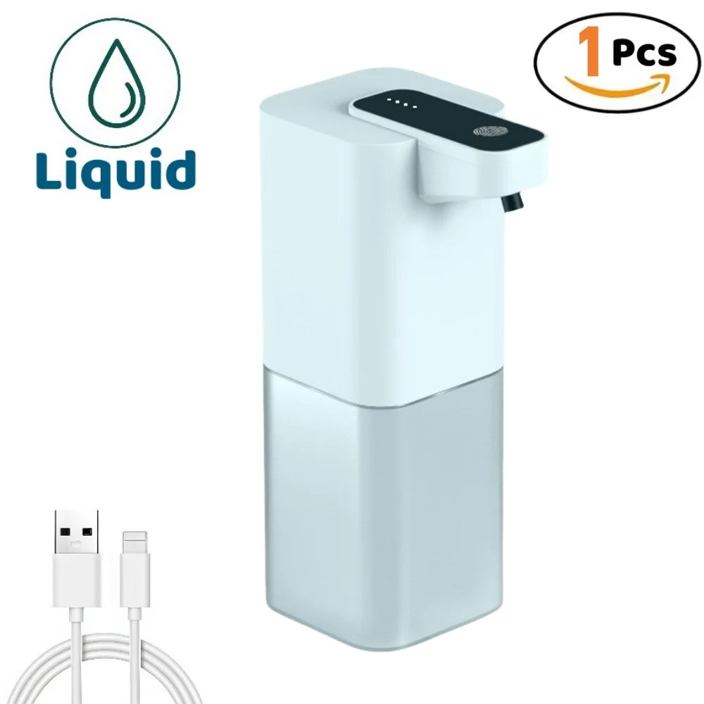 Automatic Foaming Soap Dispenser Touchless, 450ml USB Rechargeable Wall Mount Sensor