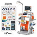 Hospital Play Medical Equipment Table Fillings Injection Stethoscope Medical Trolley