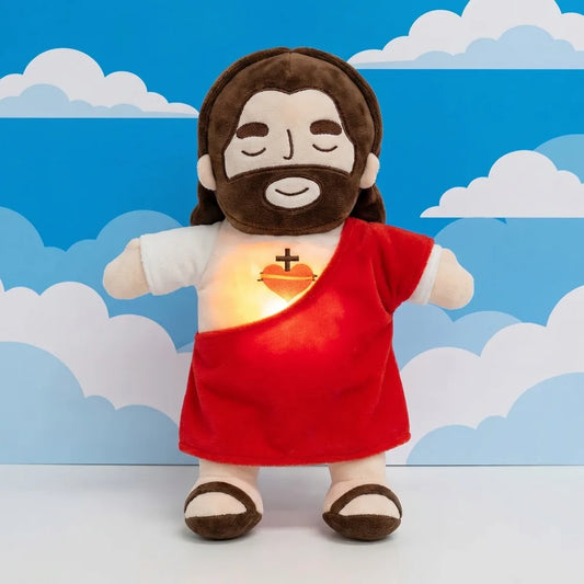 Jesus Plush Figure Soft Religious Doll Nativity Ornament Prayer Room Decor Sleep Companion Stuffed Plush Decor Christmas Gift