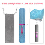 2-IN-1 Electric USB Hair Straightener Curler Fashion Colored Diamond  Design Wireless Travel Size