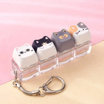 4 Keys Cat Fidget Keychain
