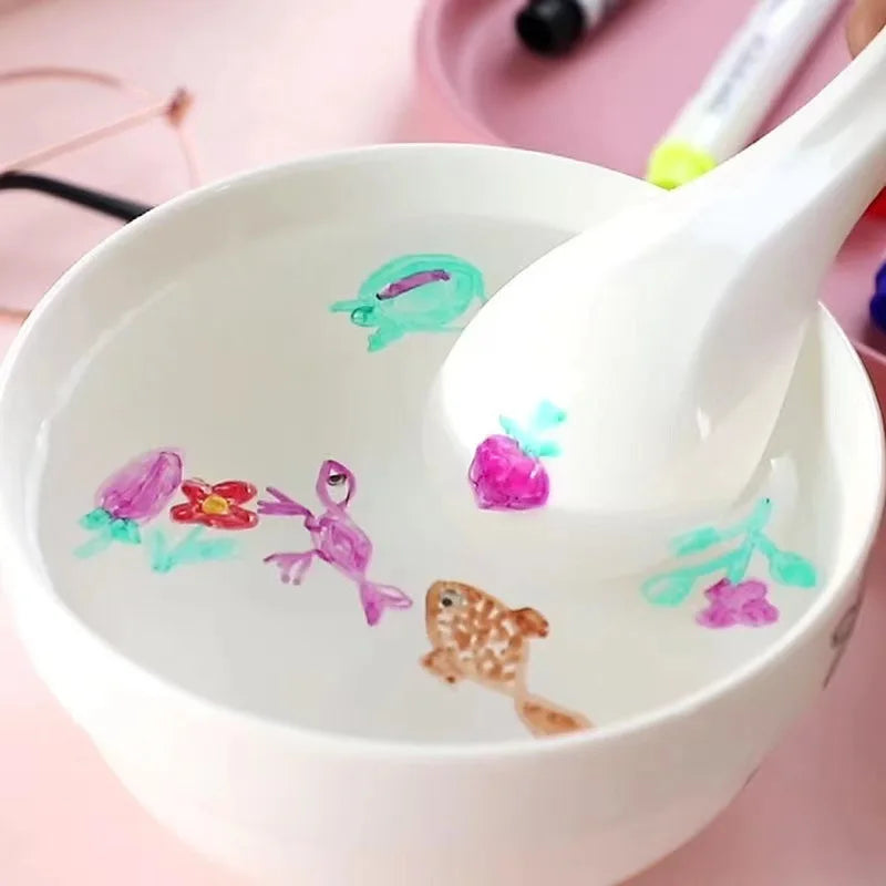 Water Floating Pen Magical Ink Pens With Spoon