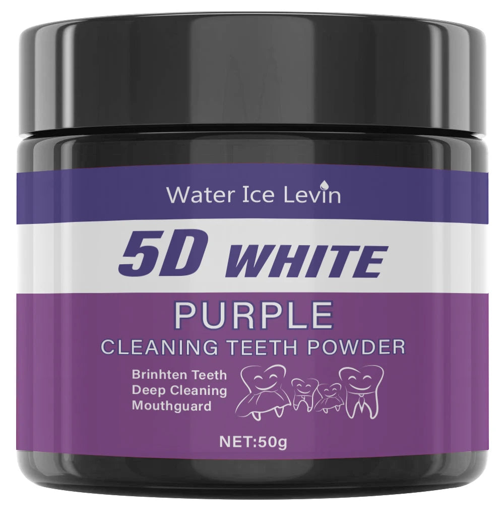 Purple Tooth Cleaning Powder - Sulfate-Free, Deep Cleaning and Polishing, Whitens Teeth in 5 Days