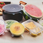 6 Pcs Silicone Cover Stretch Lids for Kitchen Microwave Food Covers Bowl Caps Elastic Silicone