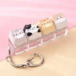 4 Keys Cat Fidget Keychain