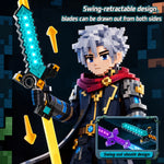 Retractable Dual-Blade Diamond Sword Lightsaber Toy